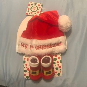 My first Christmas hat and socks